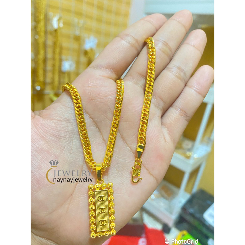 Kalung koin Lempis tebal cenul warna 24k / Uk 60cm