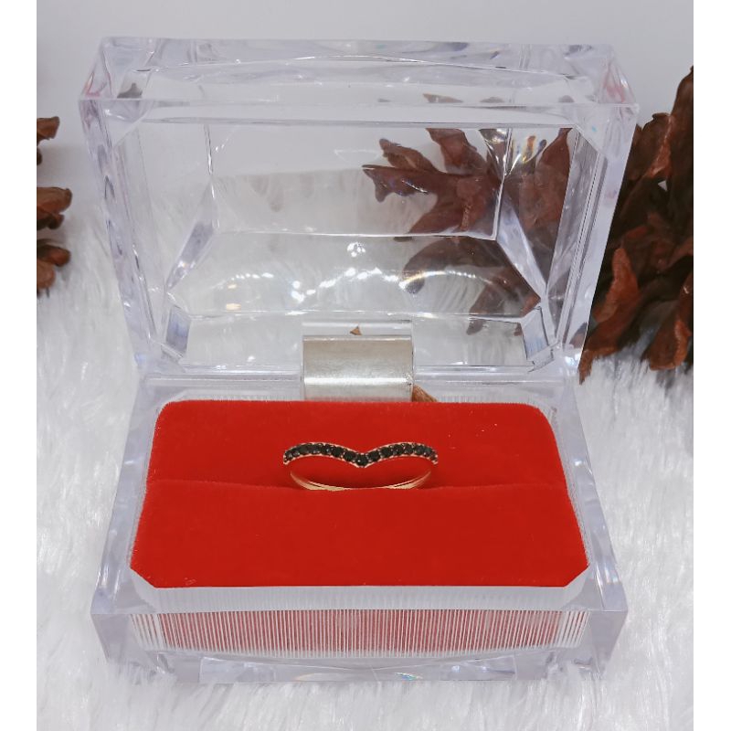 cincin aurel mata hitam, emas kadar 375(8k)