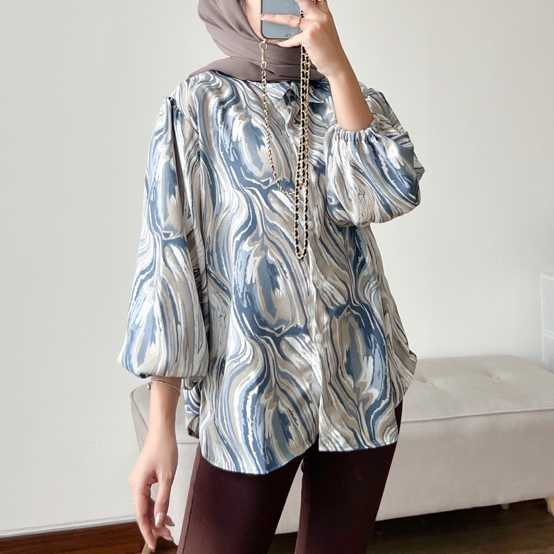 GHALAXIE BLOUSE SHAKILLA MOTIF (HANYA ATASAN TIDAK ONE SET)