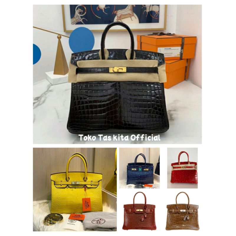 (Free Box) Sling Bag 20879Hermes Crocodile Uk30 Premium | Tas Wanita 30130HERMES CROCO | Tas Selempa
