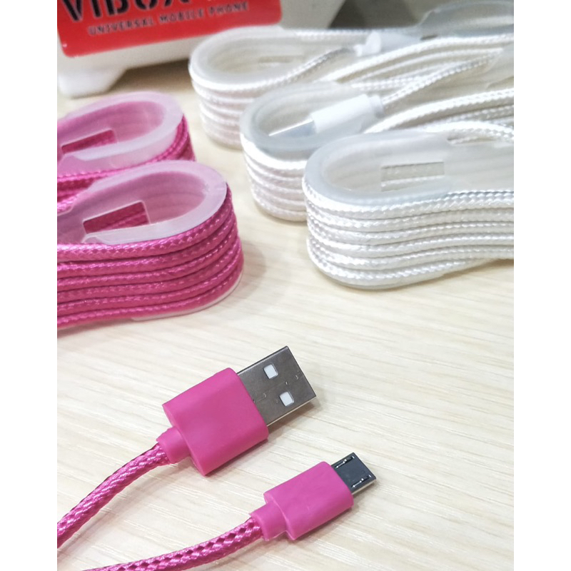 Kabel Tulang Vibox Micro 150cm 3A Fast Charging Kabel Murah Promo Sen