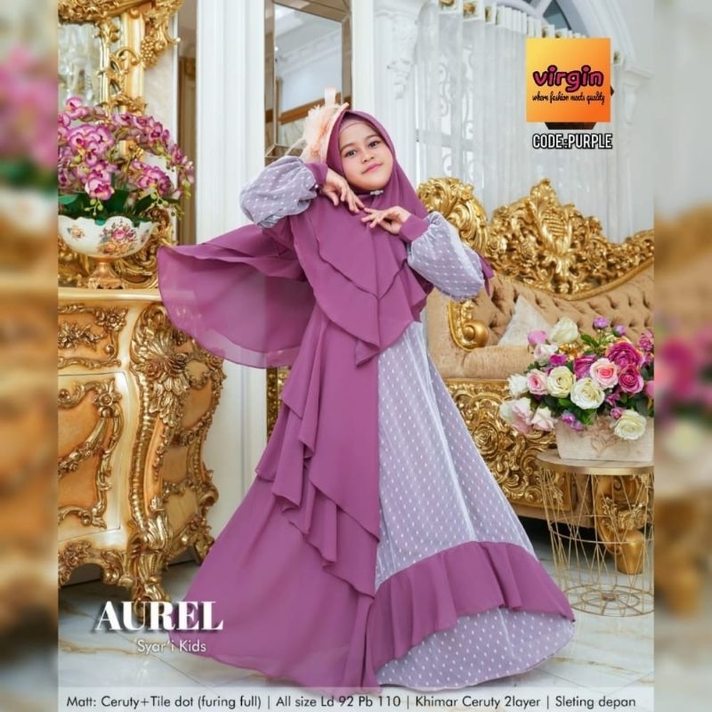 Aurel set Syari kid teen (LABEL ZONYA)