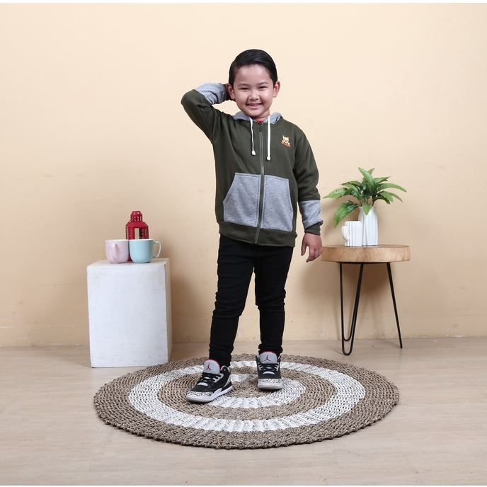 Jaket Anak Laki-Laki / Jaket Anak Perempuan / AR-HighresKids Hoodie Zipper Kombinasi