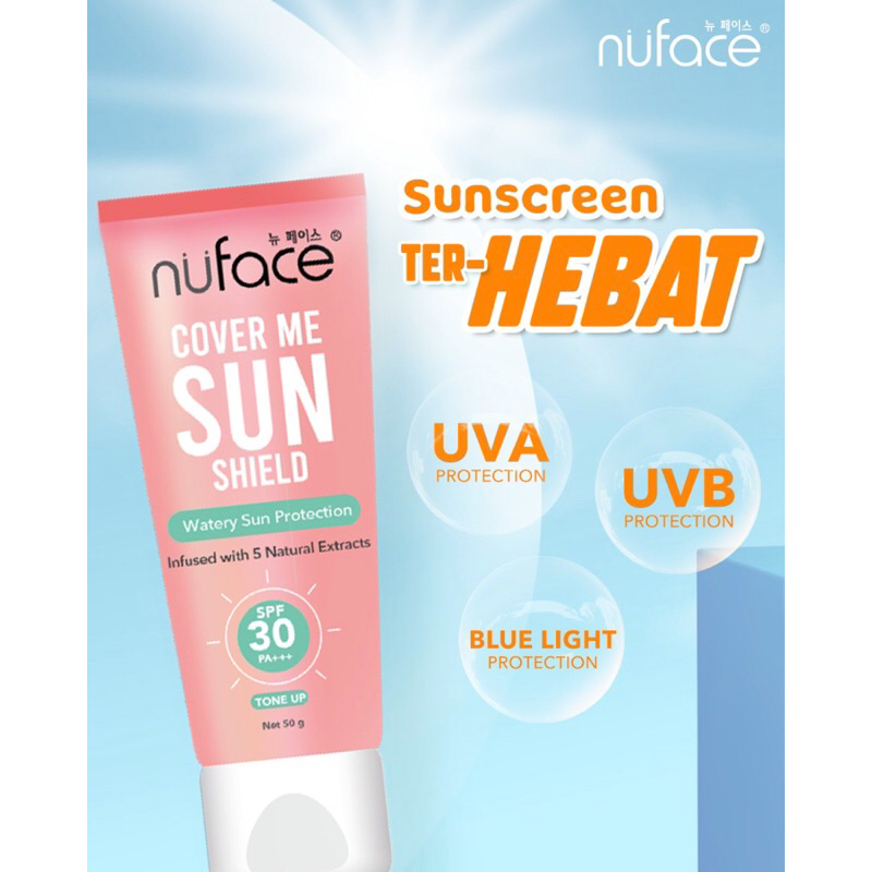 [BISA COD] Nuface Cover Me SunShield Watery Sun Protection - Sunscreen Nuface - Nuface Sunscreen - Nuface Sunshield