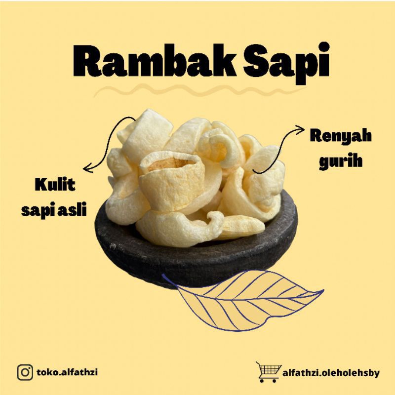 

✨Oleh-Oleh Surabaya✨ Krupuk Rambak Sapi Asli 250gr