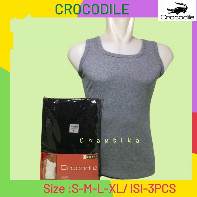 CROCODILE Singlet tanktop pria 511-812 Random Warnanya ( 3pcs in 1pack)