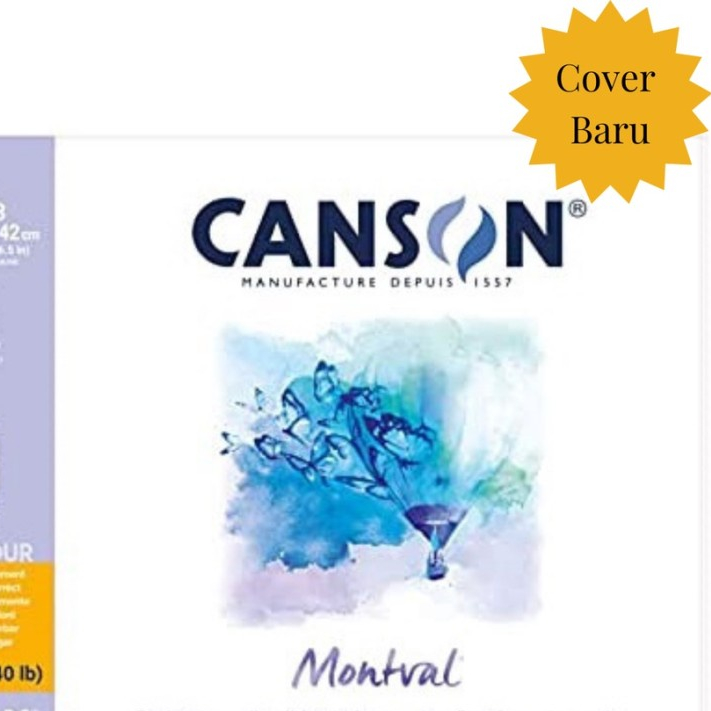 

CANSON Montval A3 Watercolor Paper 12 Sheet 300 Gsm Kertas Cat Air Water Color 42 Cm X 30 Cm