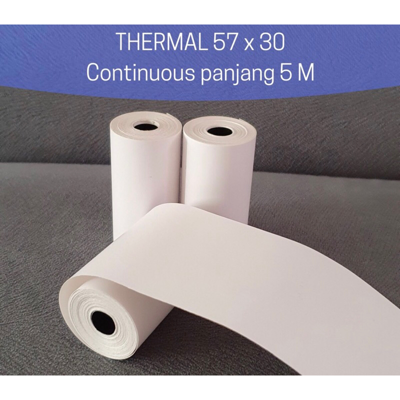 

Kertas Termal Stiker Printer Thermal Label Print 57x30 5m