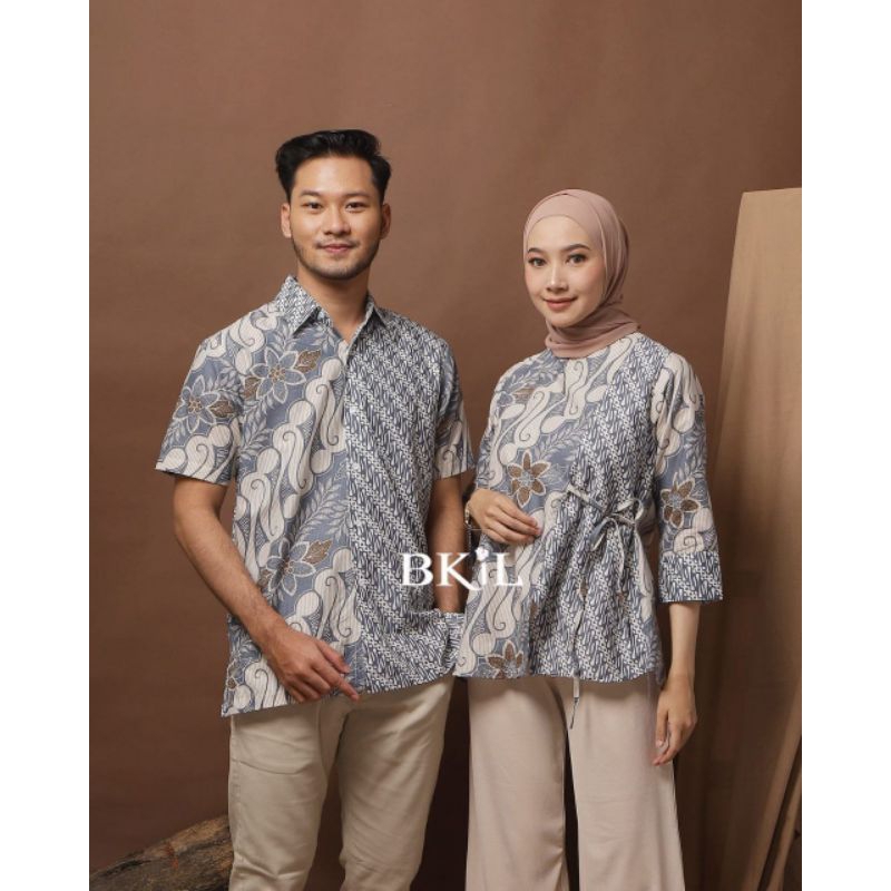 Seragam baju batik wanita modern - batik wanita - atasan batik wanita - batik kerja kantor - couple.