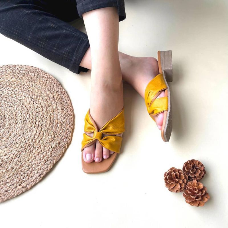 Sandal kulit wanita/Sandal kulit papirut/Sandal wanita