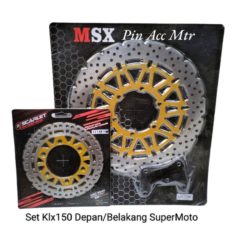 Piringan Cakram Depan/Belakang Set Klx150/D-Tracker Old New Supermoto Model Delkevic