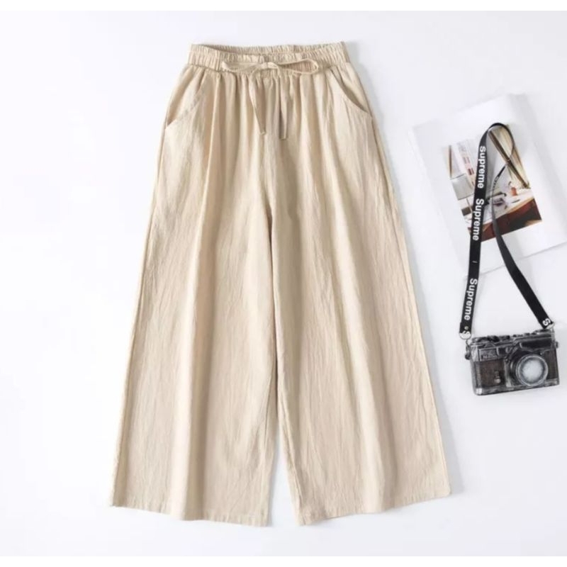 HOT ITEM!! Curlly Linen Pants CELANA BAHAN CELANA WANITA TERLARIS KEKINIAN MUSLIMAH CELANA LINEN