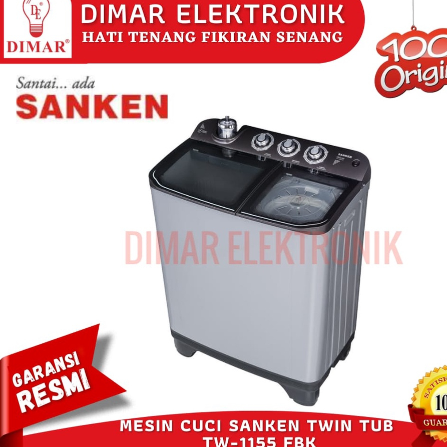 MESIN CUCI 2 TABUNG SANKEN 1155 FBK
