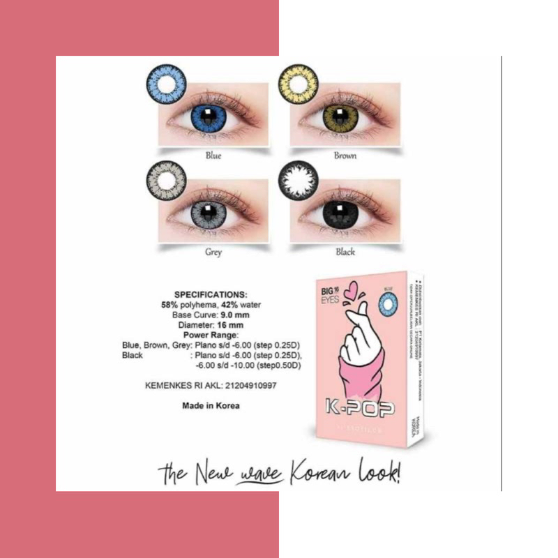 SOFLENS K-POP / SOFLENS K-POP BIG EYES 16MM BY EXOTICON KPOP