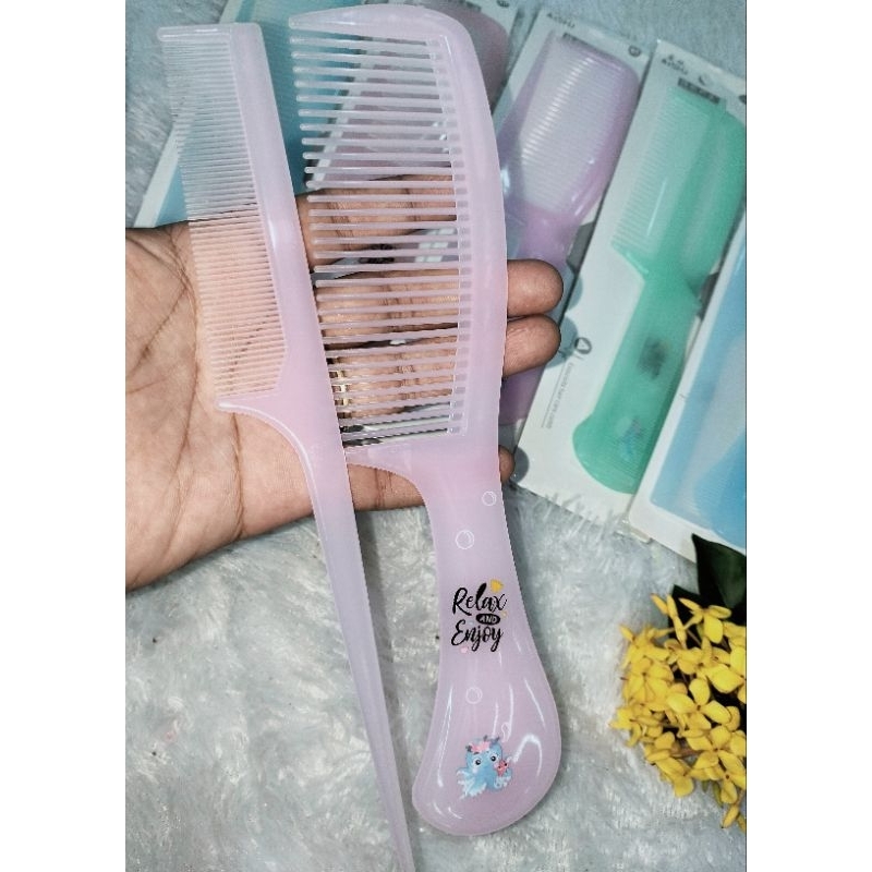 Sisir karakter bening set isi 2pcs/ sisir cantik motif