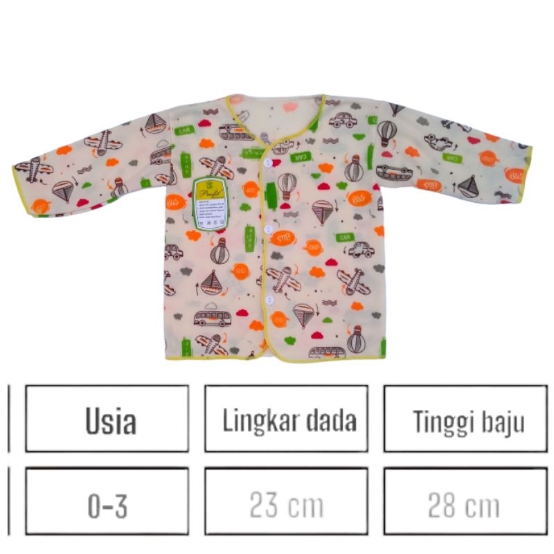 ISI 6 Pcs /3 Stel Baju Bayi Newborn Setelan Perlengkapan  Bayi Baru Lahir 0-3 Bulan Warna Print sablon