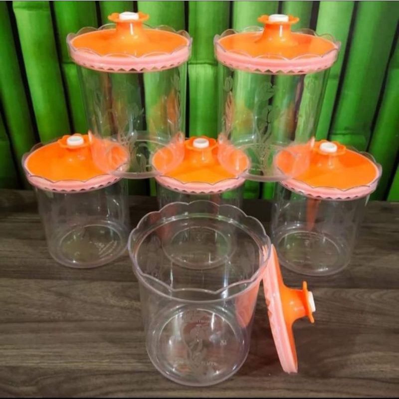 toples tulip transparan/akrilik/1200ml