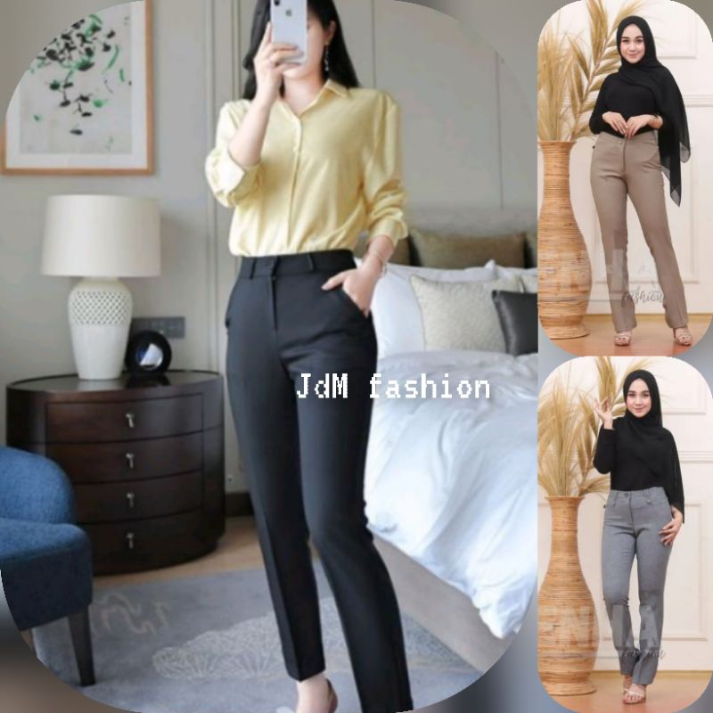 CELANA KANTOR FORMAL BAHAN WOOL IMPORT MURAH MERIAH