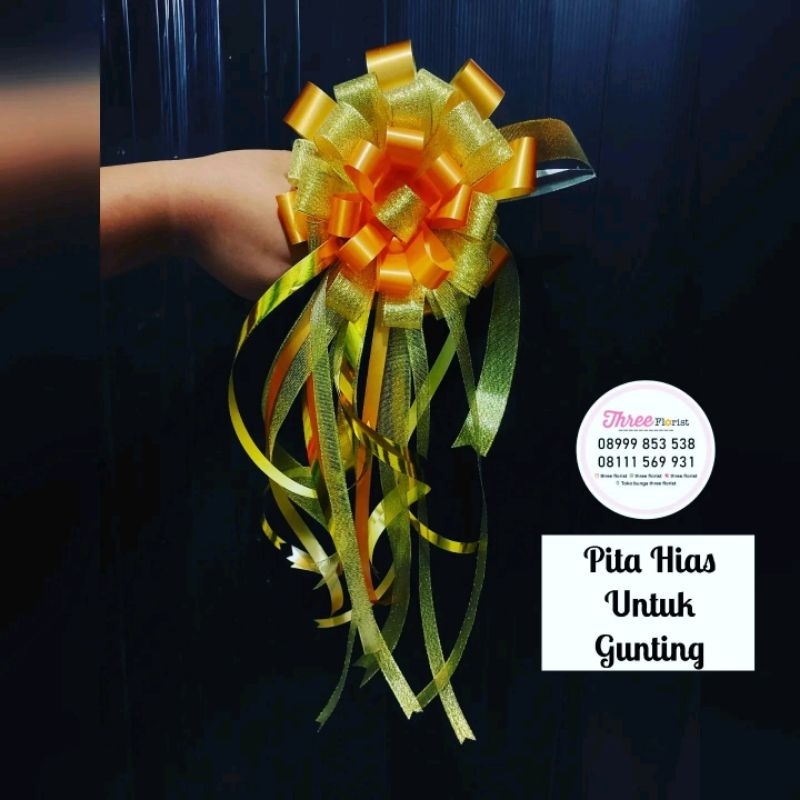 

pita hias untuk gunting / pita gunting / pita peresmian / gunting hias pita / pita opening