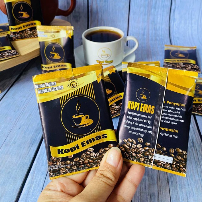 Kopi Emas Rasa Mantap Terdapat Logam Mulia 24 Karat Di Kemasan