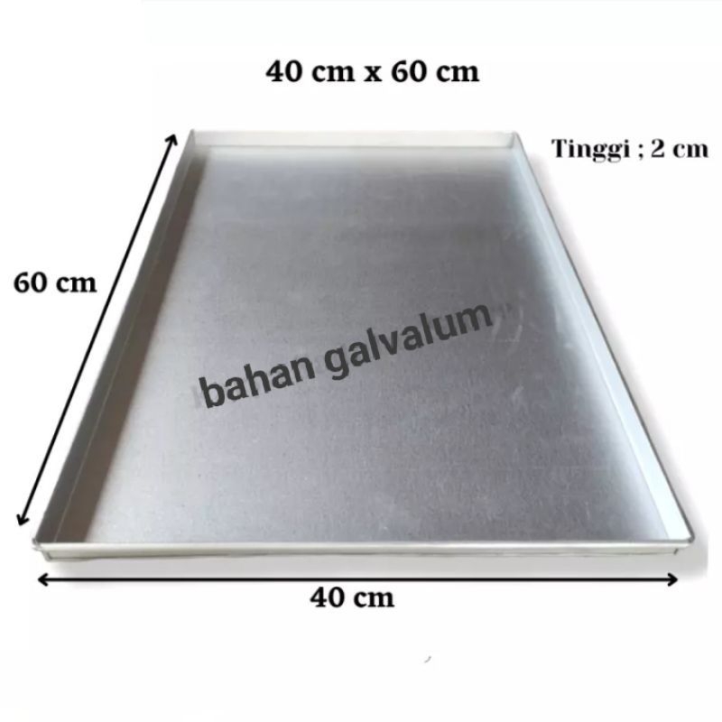 LOYANG BESAR UKURAN 60X40X2 CM LOYANG KOTAK LOYANG KUE KERING/LOYANG GALVALUM TEBAL