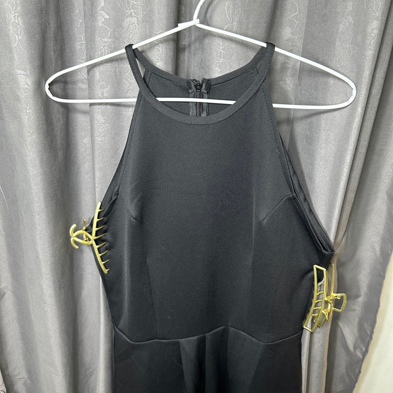 [PRELOVED] Korean Dress Black Scuba Cocok Untuk Dinner
