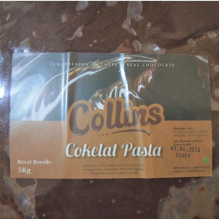 

Collins | Selai Filling Topping Cokelat Pasta Chocolate | 250 Gram (Repack)