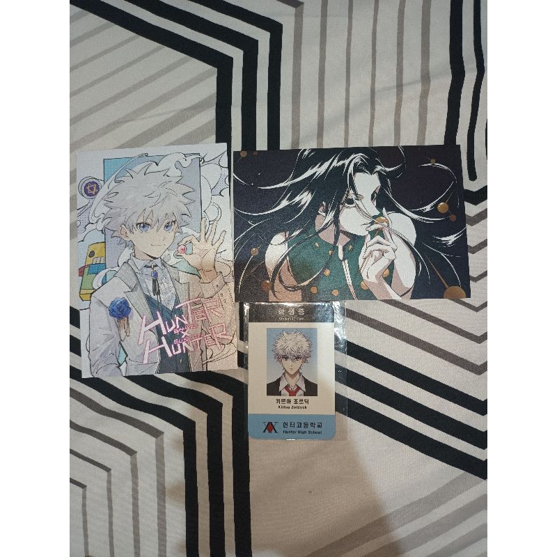 hxh photocard postcard killua zoldyck illumi zoldyck hunter x hunter official pc photocard postcard 
