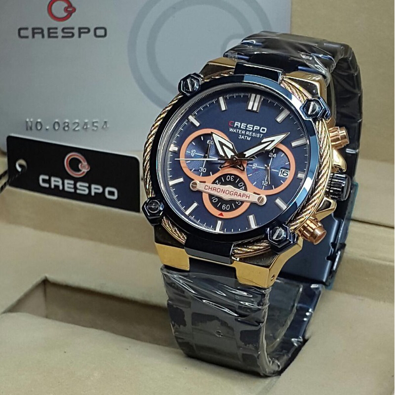 jam tangan chrono active crespo C5024 water resistand