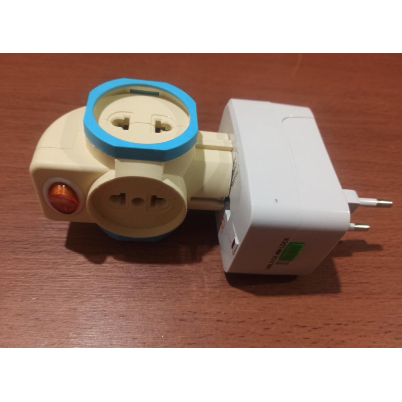 Steker T Listrik 4 cabang tombol switch ON OFF SNI colokan cabang multi electricity Switch