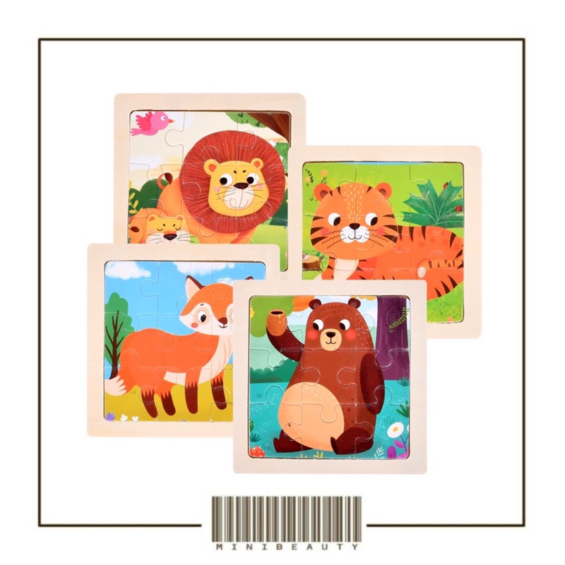 puzzle anak jigsaw wooden puzzle kayu anak puzzle anak karakter lucu mainan anak edukasi murah