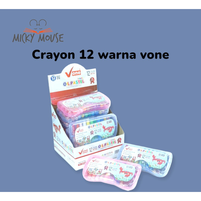 

oil pastel 12 warna v one / krayon v one / crayon v one