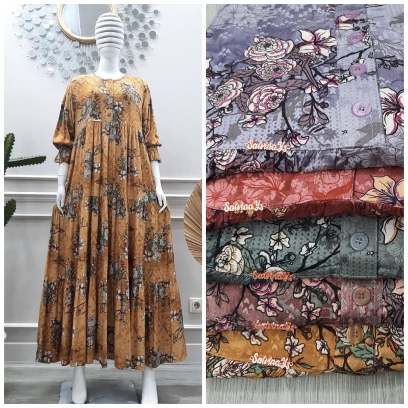 Gamis salvina viskose armani motif by salvina original
