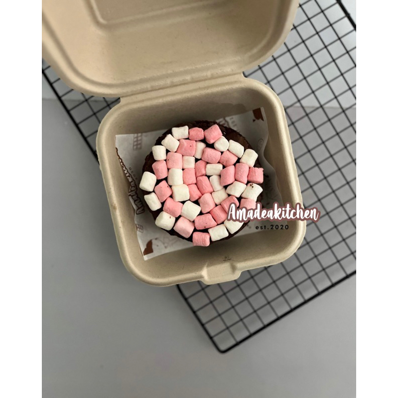 

Korean Cake | Bento Cake | Lettering Cake | Brownies Bento | Brownies Cake | Fudgy Brownies Bento Marshmallow