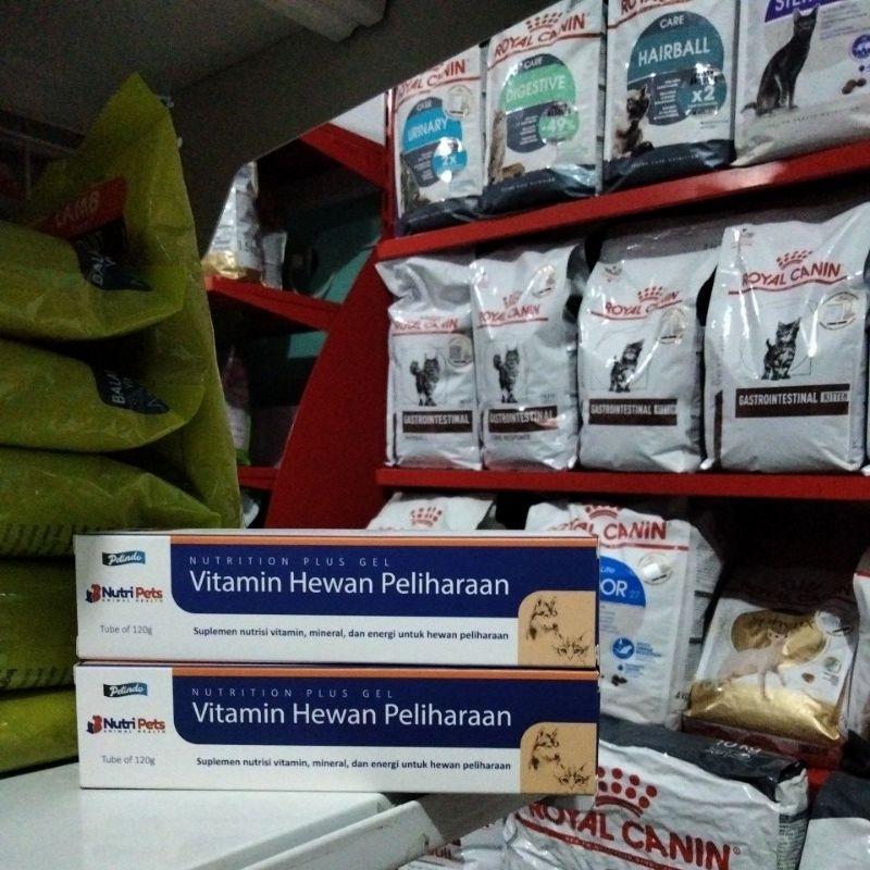 Nutri pets Animal Health Nutrition plus gel supelemen nutrisi vitamin dan energi hewan Nutri pets tube of 120gr