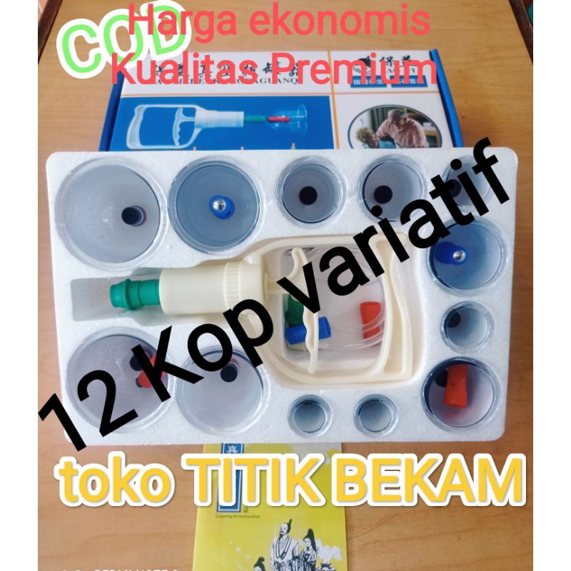 ALAT Bekam Kop Angin 12 kop tranparan. Kualitas Premium BAOYI