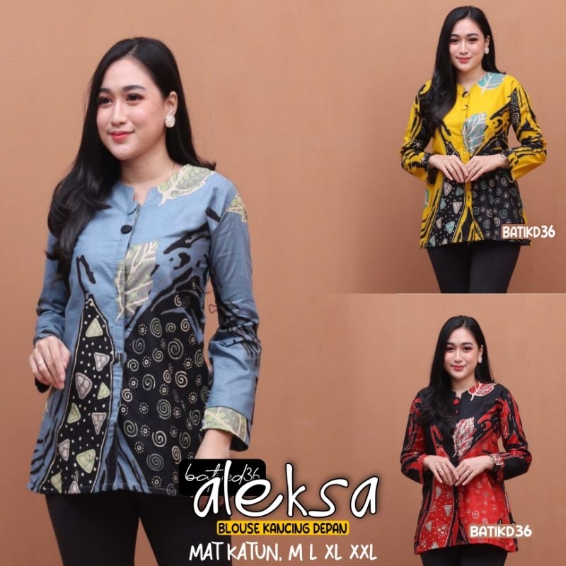 Blus katun murah wanita kekinian Atasan baju cewek anak remaja remaja abg mama mamah Tante bude batik seragam kerja Pesta kantor halus premium etnik keren kece hq bagus cantik modis ayu meriah murmer adem btc