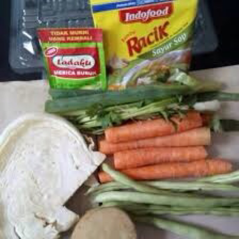 

Paket sayur sop + Racik + ladaku