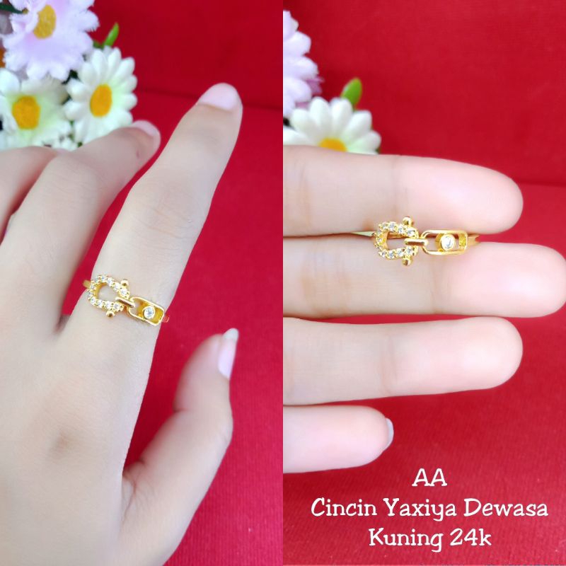 cincin belt lapis emas 24k