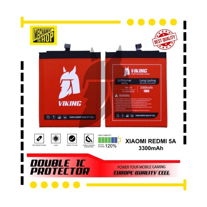 BATERAI VIKING XIAOMI REDMI 5A (BN34) DOUBLE POWER