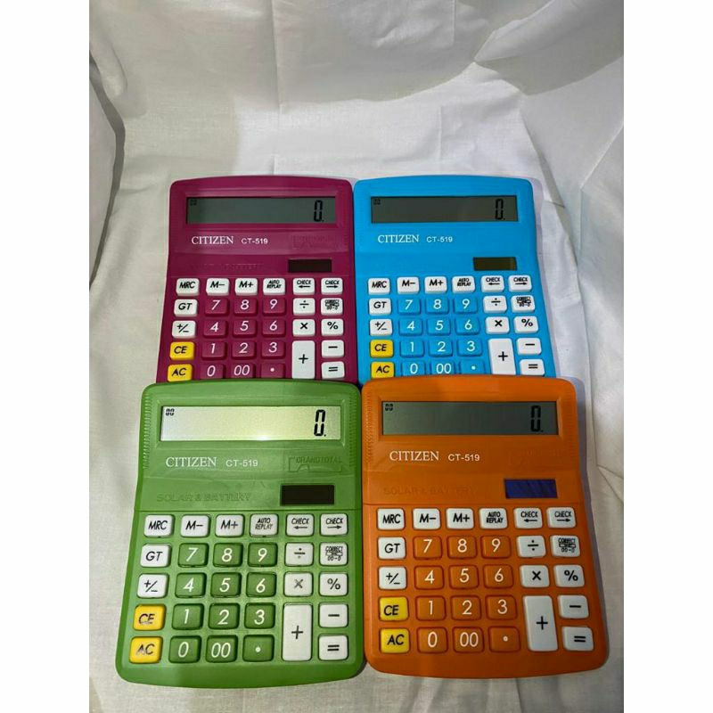 

KALKULATOR CITIZEN CT 519 12 DIGIT BESAR WARNA