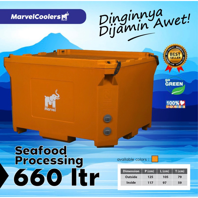 Box Es Marvel Cooler 660 Liter / Box Es Ikan