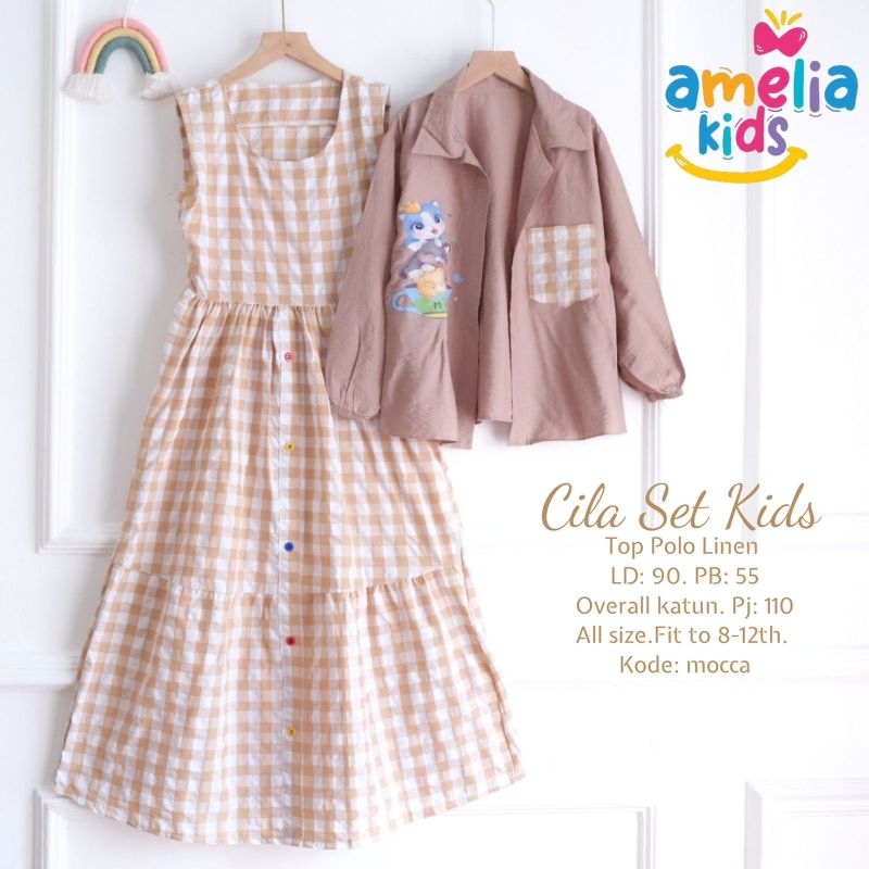 Barang ori|cila set kid's by Amelia kids|Setelan anak cewek|