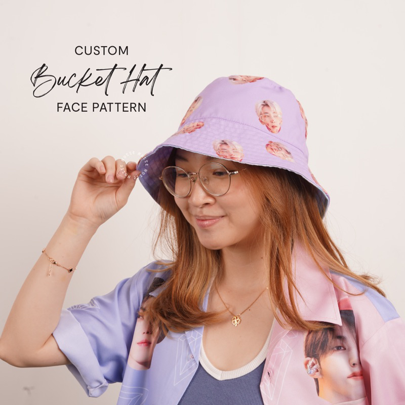 NOTTE - Custom Face Pattern Reversible Bucket Hat