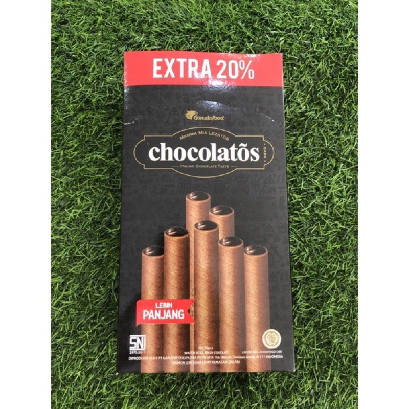 

Wafer roll Rasa coklat Chocolatos Panjang 20 pcs