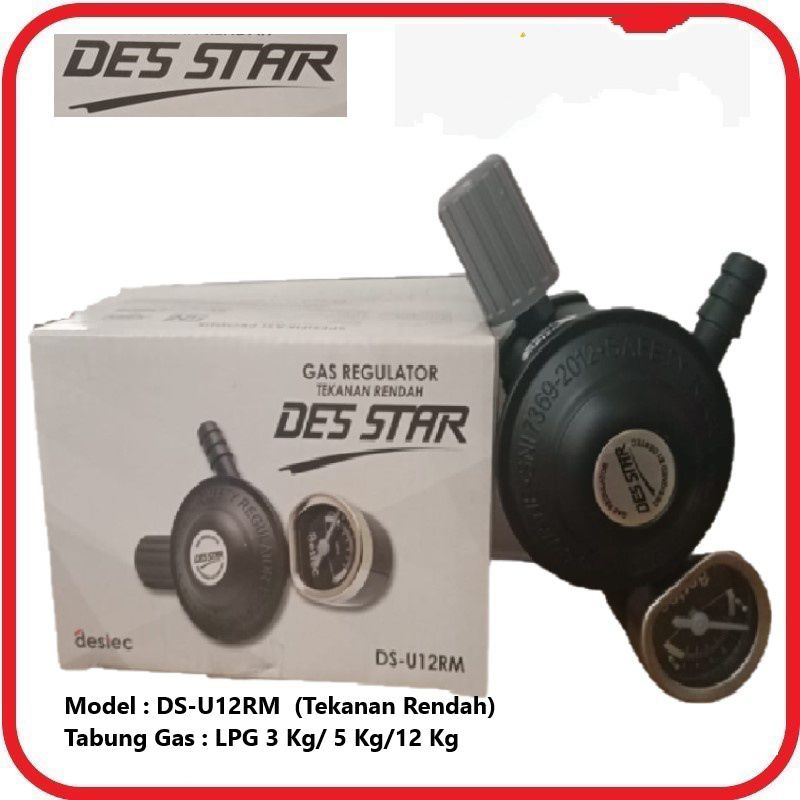 Regulator Gas DESTAR Des Star DS-U12RM Tekanan Rendah Meter Non Meter DS-U12R