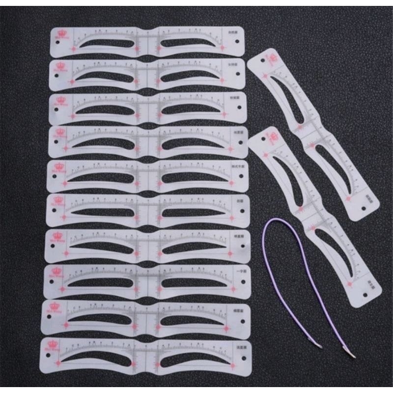 1 Pasang 3D Eyebrow Stencil cetakan Alis Designed Specifically