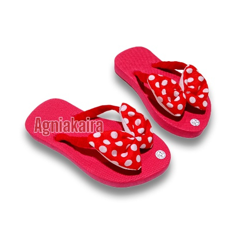 Sandal Anak Perempuan Motif Polkadot Pita Terbaru