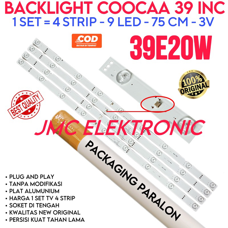 BACKLIGHT TV LED COOCAA 39 INC 39E20W KJ385D09-ZC21FG-02 LAMPU BL 39 INC KOKA COOCA COCA 39IN 9K 39E 20W 39E20 W
