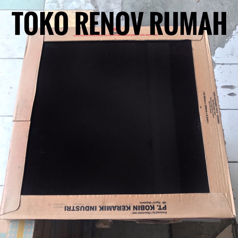 keramik 50x50 HITAM (glossy)/ keramik hitam polos glossy/ keramik hitam glossy
